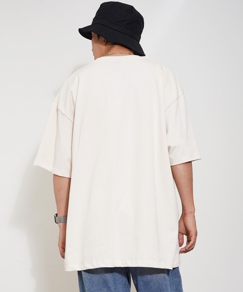 Paragraph（パラグラフ）の「Paragraph(パラグラフ) アーチロゴ スマイル 半袖Tシャツ（Tシャツ/カットソー・メンズ・ライトグレー/パープル/イエロー/ブルー/グリーン/アイボリー/チャコール・FREE）」の9枚目の写真