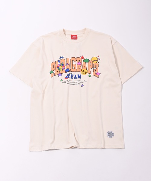 Paragraph（パラグラフ）の「Paragraph(パラグラフ) アーチロゴ スマイル 半袖Tシャツ（Tシャツ/カットソー・メンズ・ライトグレー/パープル/イエロー/ブルー/グリーン/アイボリー/チャコール・FREE）」の12枚目の写真