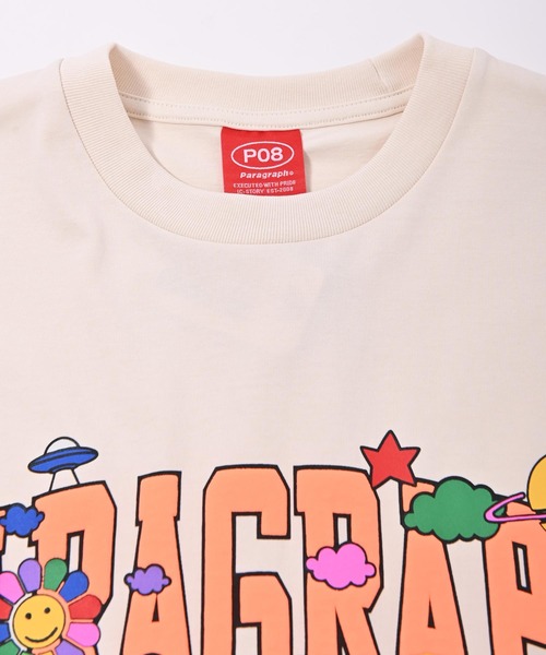 Paragraph（パラグラフ）の「Paragraph(パラグラフ) アーチロゴ スマイル 半袖Tシャツ（Tシャツ/カットソー・メンズ・ライトグレー/パープル/イエロー/ブルー/グリーン/アイボリー/チャコール・FREE）」の14枚目の写真