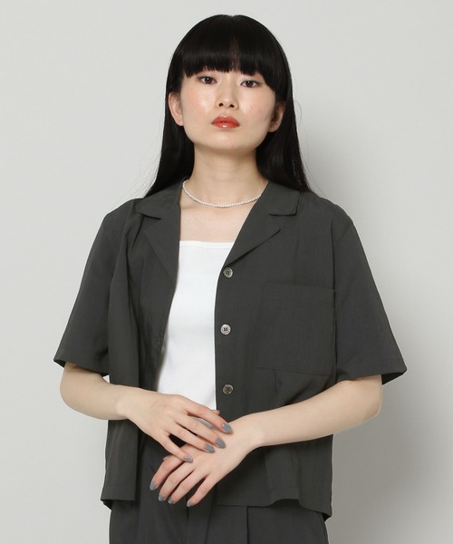 ALAND（エーランド）の「3.3Field Trip／OPEN COLLAR シャツ　2299894（シャツ/ブラウス・レディース・ブラック/カーキ/クリーム・FREE）」の5枚目の写真