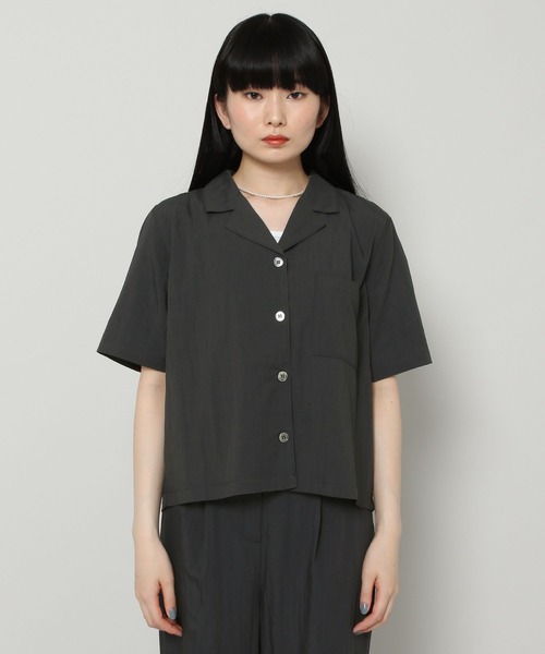 ALAND（エーランド）の「3.3Field Trip／OPEN COLLAR シャツ　2299894（シャツ/ブラウス・レディース・ブラック/カーキ/クリーム・FREE）」の7枚目の写真