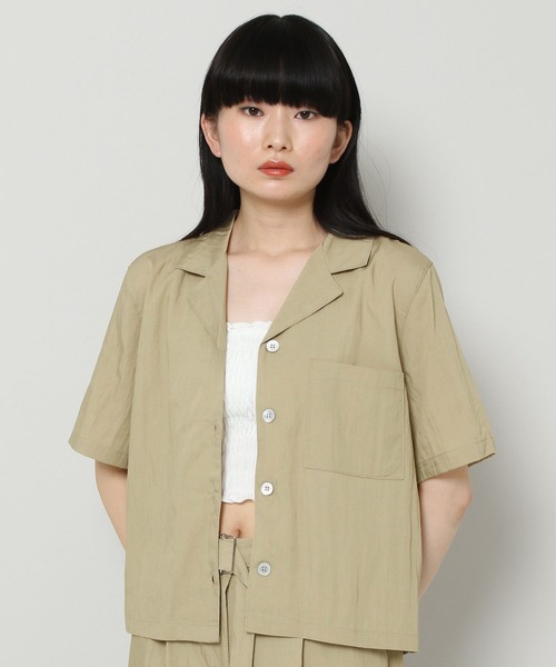 ALAND（エーランド）の「3.3Field Trip／OPEN COLLAR シャツ　2299894（シャツ/ブラウス・レディース・ブラック/カーキ/クリーム・FREE）」の10枚目の写真