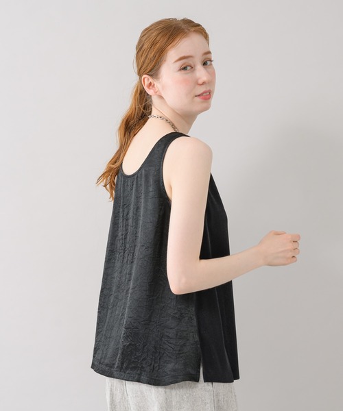 CLOCHE（クロシェ）の「cloche 前後2WAYラメタンク（Tシャツ/カットソー・レディース・ブラック/アイボリー/イエロー・FREE）」の7枚目の写真