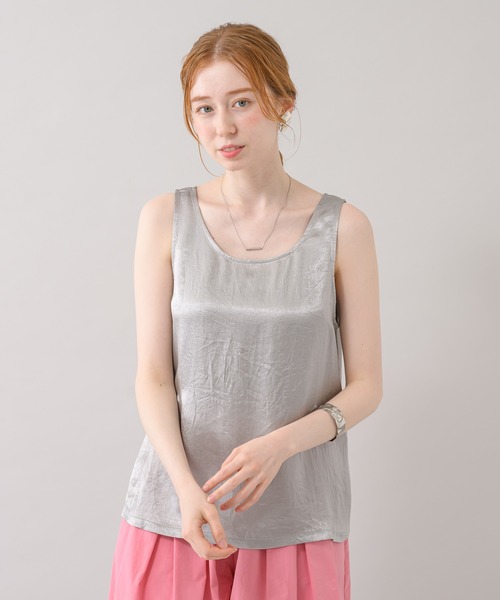 CLOCHE（クロシェ）の「cloche 前後2WAYラメタンク（Tシャツ/カットソー・レディース・ブラック/アイボリー/イエロー・FREE）」の15枚目の写真