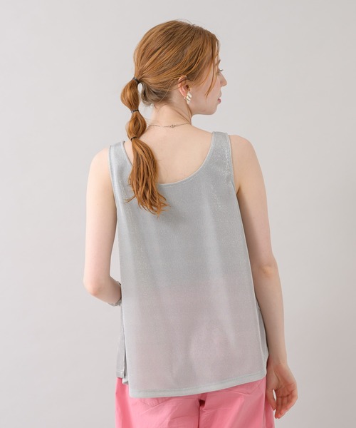 CLOCHE（クロシェ）の「cloche 前後2WAYラメタンク（Tシャツ/カットソー・レディース・ブラック/アイボリー/イエロー・FREE）」の17枚目の写真