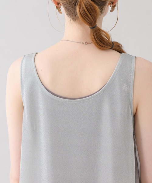 CLOCHE（クロシェ）の「cloche 前後2WAYラメタンク（Tシャツ/カットソー・レディース・ブラック/アイボリー/イエロー・FREE）」の20枚目の写真