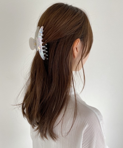 CLEA（クレア）の「クリアマーブル ロングヘアクリップ（バレッタ/ヘア