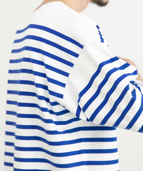 URBAN RESEARCH（アーバンリサーチ）の「リラックスボートネックボーダーショートスリーブ（Tシャツ/カットソー・メンズ・ブルー系その他/ブラック系その他/ホワイト系その他・LARGE/MEDIUM/SMALL）」の20枚目の写真