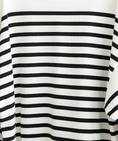 URBAN RESEARCH（アーバンリサーチ）の「リラックスボートネックボーダーショートスリーブ（Tシャツ/カットソー・メンズ・ブルー系その他/ブラック系その他/ホワイト系その他・LARGE/MEDIUM/SMALL）」の17枚目の写真