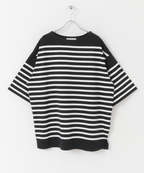 URBAN RESEARCH（アーバンリサーチ）の「リラックスボートネックボーダーショートスリーブ（Tシャツ/カットソー・メンズ・ブルー系その他/ブラック系その他/ホワイト系その他・LARGE/MEDIUM/SMALL）」の14枚目の写真