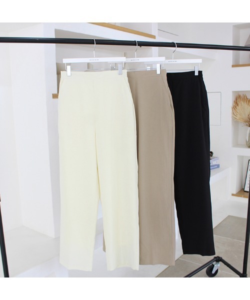 MODE ROBE（モードローブ）の「ストレートワイドパンツ（その他パンツ・レディース・ブラック/ベージュ/アイボリー・FREE）」の19枚目の写真