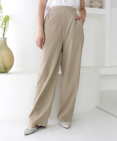 MODE ROBE（モードローブ）の「ストレートワイドパンツ（その他パンツ・レディース・ブラック/ベージュ/アイボリー・FREE）」の13枚目の写真