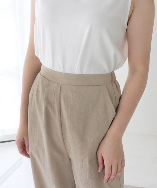 MODE ROBE（モードローブ）の「ストレートワイドパンツ（その他パンツ・レディース・ブラック/ベージュ/アイボリー・FREE）」の10枚目の写真