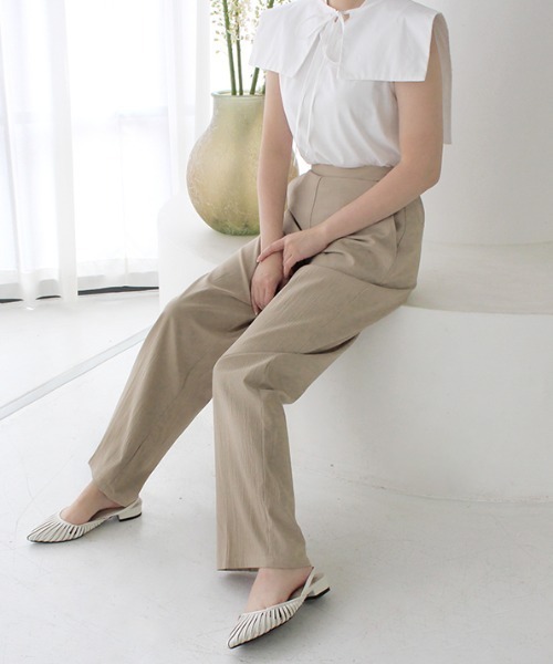 MODE ROBE（モードローブ）の「ストレートワイドパンツ（その他パンツ・レディース・ブラック/ベージュ/アイボリー・FREE）」の17枚目の写真