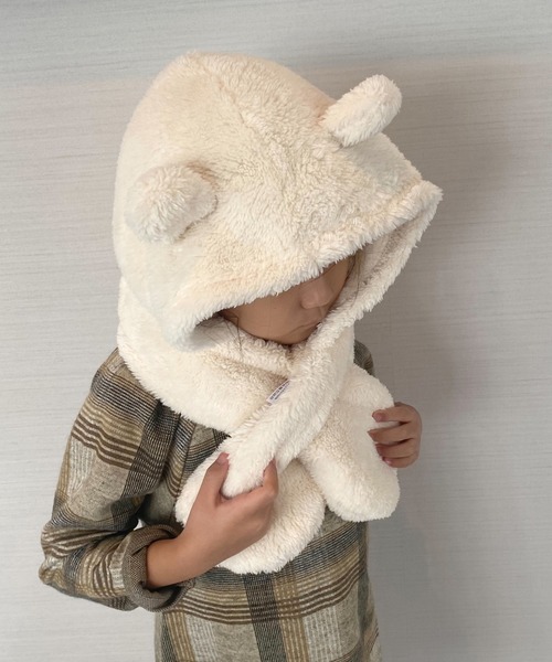 DONOBAN（ドノバン）の「くま耳付きフードマフラー（マフラー）」 - WEAR