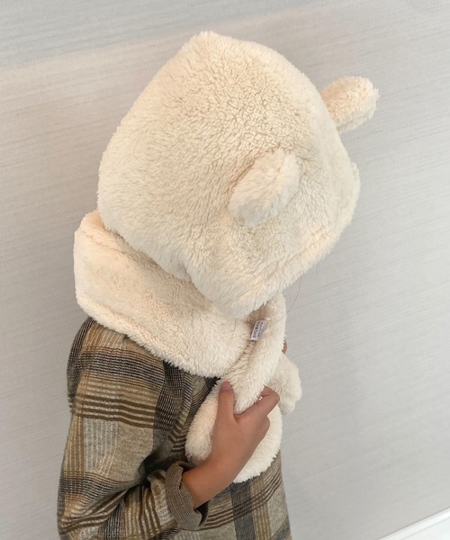 DONOBAN（ドノバン）の「くま耳付きフードマフラー（マフラー）」 - WEAR