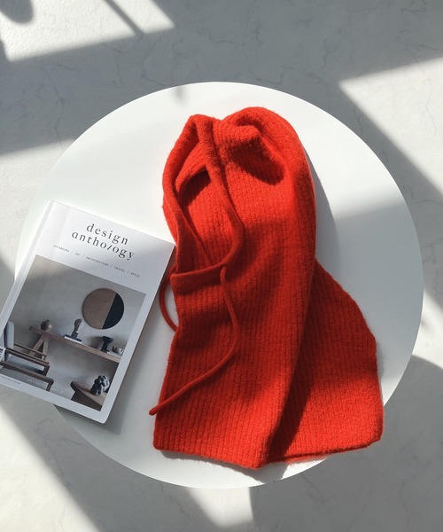 AS KNOW AS plus(アズノゥアズプラス)の「♪畦なこなれ バラクラバ(ニットキャップ/ビーニー・レディース・キナリ/チャコールグレー/ライトグリーン/オレンジ・FREE)」の4枚目の写真