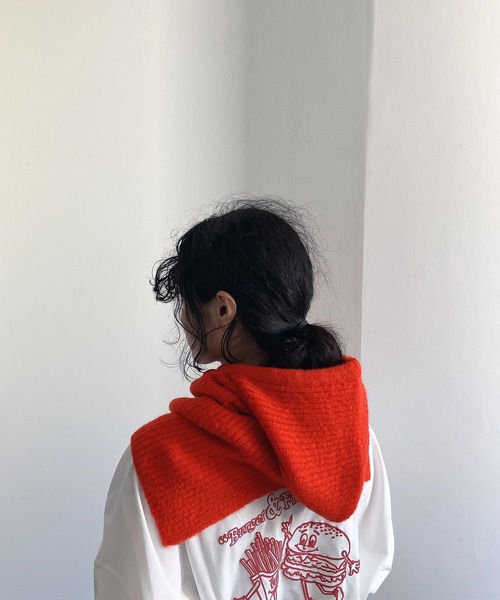 AS KNOW AS plus(アズノゥアズプラス)の「♪畦なこなれ バラクラバ(ニットキャップ/ビーニー・レディース・キナリ/チャコールグレー/ライトグリーン/オレンジ・FREE)」の5枚目の写真