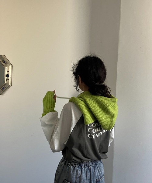 AS KNOW AS plus(アズノゥアズプラス)の「♪畦なこなれ バラクラバ(ニットキャップ/ビーニー・レディース・キナリ/チャコールグレー/ライトグリーン/オレンジ・FREE)」の17枚目の写真