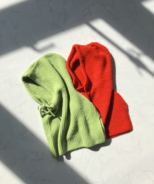 AS KNOW AS plus(アズノゥアズプラス)の「♪畦なこなれ バラクラバ(ニットキャップ/ビーニー・レディース・キナリ/チャコールグレー/ライトグリーン/オレンジ・FREE)」の11枚目の写真