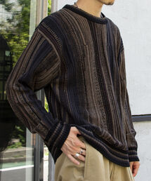 GLOSTER | 【GLOSTER/グロスター】ジオメトリック柄 クージーニット COOGI 3D レトロ(ニット/セーター)