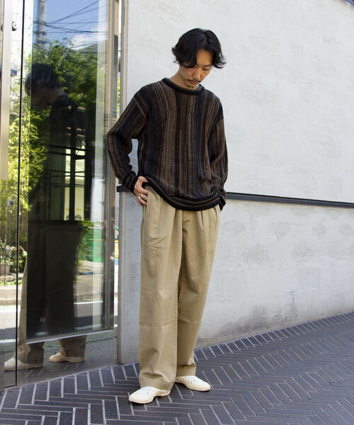 GLOSTER（グロスター）の「【GLOSTER/グロスター】ジオメトリック柄 クージーニット COOGI 3D レトロ（ニット/セーター・メンズ・ホワイト系その他/ブラック系その他/ブルー系その他・S/M/L）」の10枚目の写真