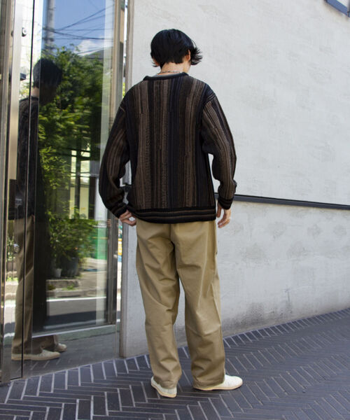 GLOSTER（グロスター）の「【GLOSTER/グロスター】ジオメトリック柄 クージーニット COOGI 3D レトロ（ニット/セーター・メンズ・ホワイト系その他/ブラック系その他/ブルー系その他・S/M/L）」の11枚目の写真