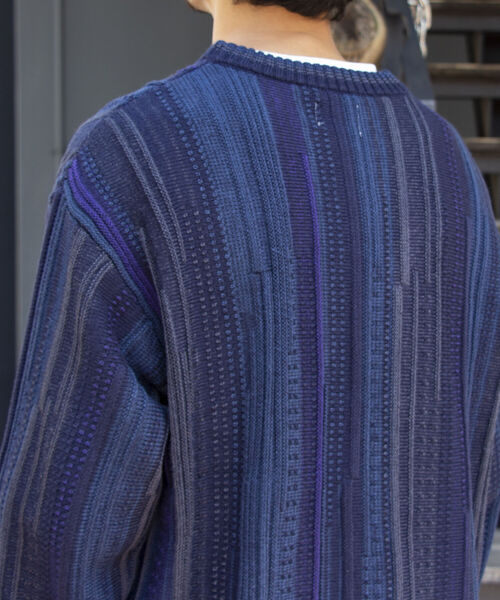 GLOSTER（グロスター）の「【GLOSTER/グロスター】ジオメトリック柄 クージーニット COOGI 3D レトロ（ニット/セーター・メンズ・ホワイト系その他/ブラック系その他/ブルー系その他・S/M/L）」の17枚目の写真