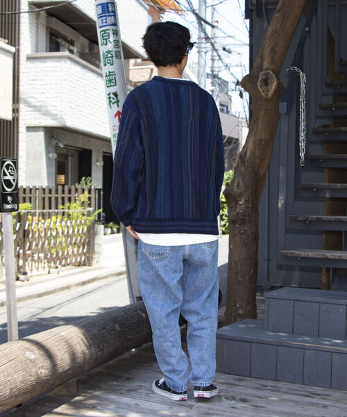 GLOSTER（グロスター）の「【GLOSTER/グロスター】ジオメトリック柄 クージーニット COOGI 3D レトロ（ニット/セーター・メンズ・ホワイト系その他/ブラック系その他/ブルー系その他・S/M/L）」の22枚目の写真