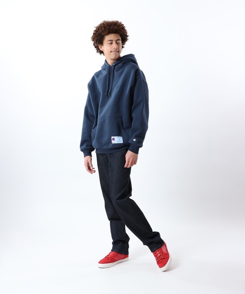 Champion(チャンピオン)の「【Champion/チャンピオン】メンズ アクションスタイル フーデッドスウェットシャツ(パーカー・メンズ・レッド/ブラック/ネイビー/グレー/ホワイト・X-LARGE/LARGE/MEDIUM/SMALL)」の5枚目の写真
