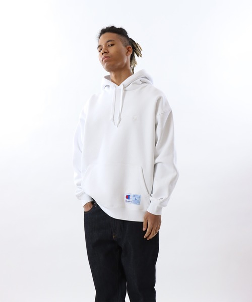 Champion(チャンピオン)の「【Champion/チャンピオン】メンズ アクションスタイル フーデッドスウェットシャツ(パーカー・メンズ・レッド/ブラック/ネイビー/グレー/ホワイト・X-LARGE/LARGE/MEDIUM/SMALL)」の2枚目の写真