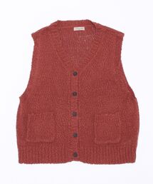 Samansa Mos2 | スラブニット前開きベスト(ベスト)