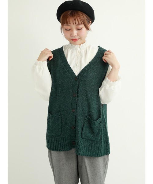 新品☆ellieのスラブニットベスト ELLIE エリー スラブニットベスト グレー - メルカリ