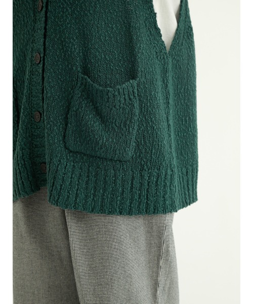 Samansa Mos2（サマンサ モスモス）の「スラブニット前開きベスト（ベスト・レディース・ブラック/ベージュ/ブラウン/グリーン/マスタード・ﾌﾘ-）」の15枚目の写真