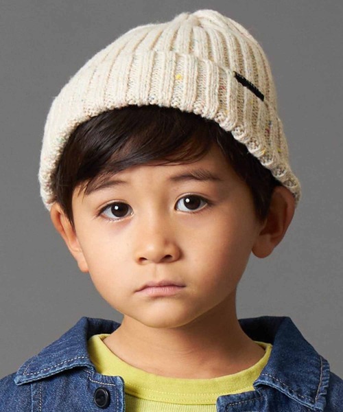 F.O.KIDS(エフオーキッズ)の「F.O.KIDS/エフオーキッズ ニットキャップ メランジ ニット帽(ニットキャップ/ビーニー・キッズ・オレンジ/ブルー/ブラック/アイボリー/カーキ・50cm/48cm)」の2枚目の写真