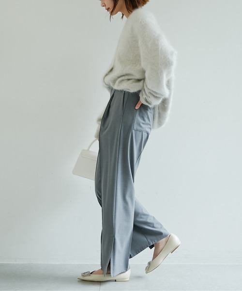 GALLARDAGALANTE／2024AW／ワイドベンツパンツ グレージュ GALLARDAGALANTE（ガリャルダガランテ）の「ワイドベンツパンツ