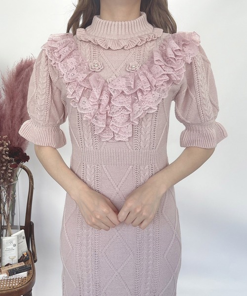 Swankiss（スワンキス）の「HB cable flower O/P（ワンピース