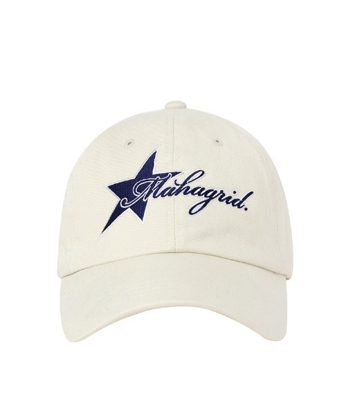 MAHAGRID（マハグリッド）の「『mahagrid/マハグリッド』STAR LOGO BALL CAP/スターロゴデザイン ボールキャップ（キャップ・レディース・ブラック/ネイビー/アイボリー・FREE）」の4枚目の写真
