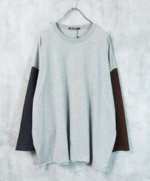 【USコットン100%】 ビッグシルエット無地9分袖Tシャツ