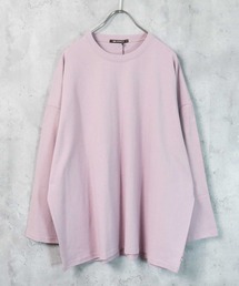 【USコットン100%】 ビッグシルエット無地9分袖Tシャツ