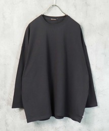 【USコットン100%】 ビッグシルエット無地9分袖Tシャツ