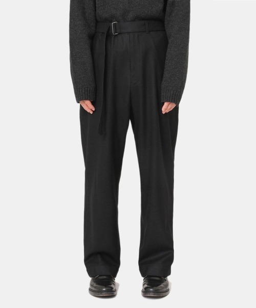 marka（マーカ）の「marka / マーカ：BELTED PANTS - 2/48 wool flannel -：M22D-06PT01C[COR]（スラックス・メンズ・ブラック・1/2/3）」の13枚目の写真