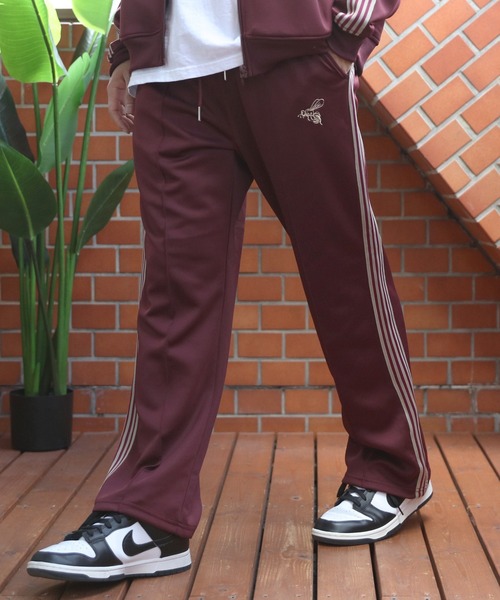 8(eight)(エイト)の「サイドラインジャージ(スウェットパンツ・メンズ・グリーン/ブルー/ワイン/ブラック・LARGE/MEDIUM)」の1枚目の写真