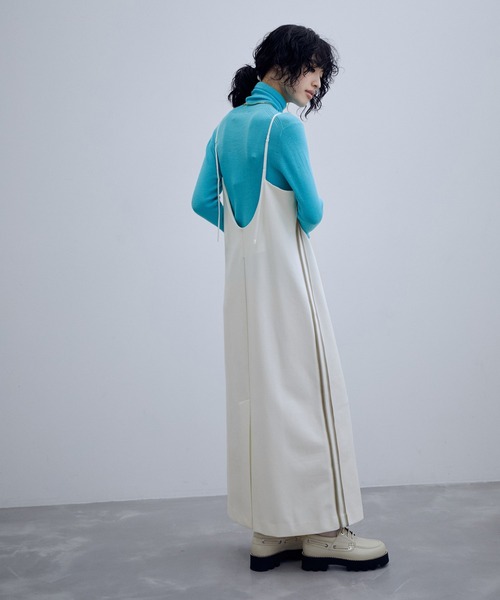 ADAM ET ROPE'（アダムエロペ）の「ベアトップワンピース（ワンピース・レディース・ブラック/オフホワイト・FREE）」の6枚目の写真