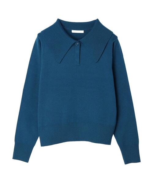 Green Parks(グリーンパークス)の「もちっと衿つきニットプルオーバー(ニット/セーター・レディース・アイボリー/ブラック/ブルー・FREE)」の22枚目の写真