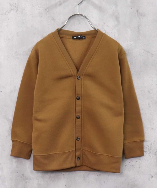THE CASUAL（カジュアル）の「裏起毛　無地カーディガン（カーディガン/ボレロ・キッズ・ブラック/ブラウン/グレイッシュベージュ/ヘザーチャコール/キャメル/ダークグリーン/杢グレー/チャコール/ベージュ/ネイビー・140cm/160cm/120cm/110cm/130cm/150cm）」の21枚目の写真