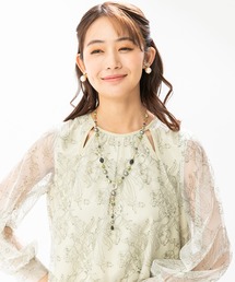 form forma（フォルムフォルマ）の「パール×カラービーズ　ミックスネックレス（ネックレス）」