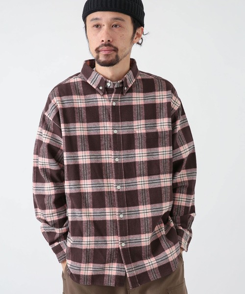 URBAN RESEARCH Sonny Label（アーバンリサーチサニーレーベル）の「チェックネルボタンダウンシャツ（シャツ/ブラウス・メンズ・カーキ/ブラウン/ネイビー・MEDIUM/LARGE）」の10枚目の写真