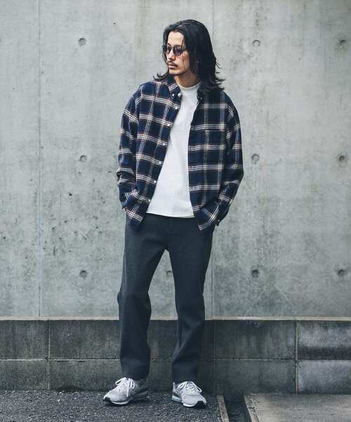 URBAN RESEARCH Sonny Label（アーバンリサーチサニーレーベル）の「チェックネルボタンダウンシャツ（シャツ/ブラウス・メンズ・カーキ/ブラウン/ネイビー・MEDIUM/LARGE）」の22枚目の写真