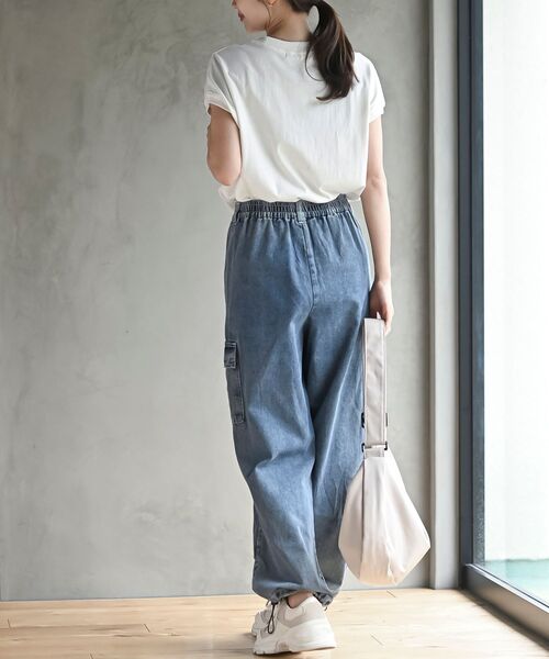 rps（アールピーエス）の「デニムカーゴパンツ（デニムパンツ・レディース・ブルー/ブルー系その他/ブラック/カーキ/アイボリー/グレー・フリー）」の9枚目の写真